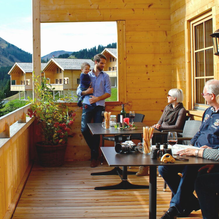 Ferienhaus Balkon