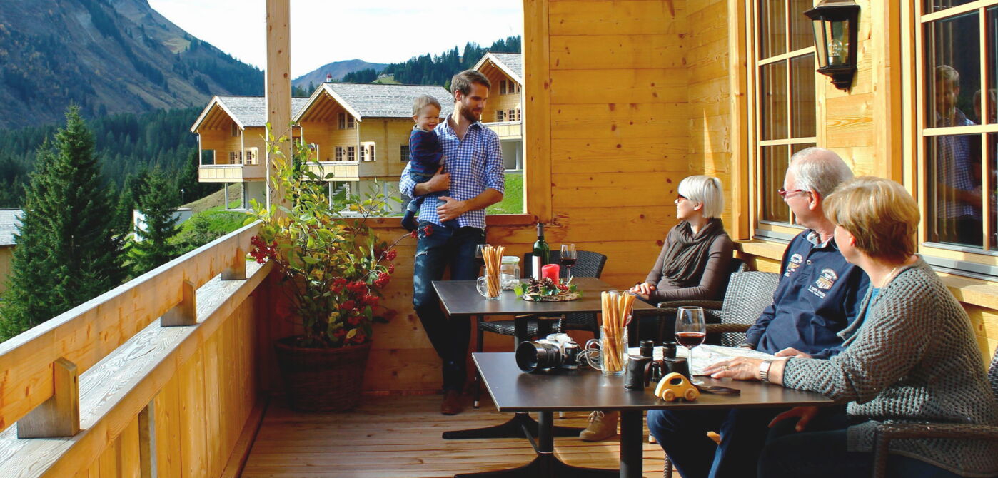 Ferienhaus Balkon