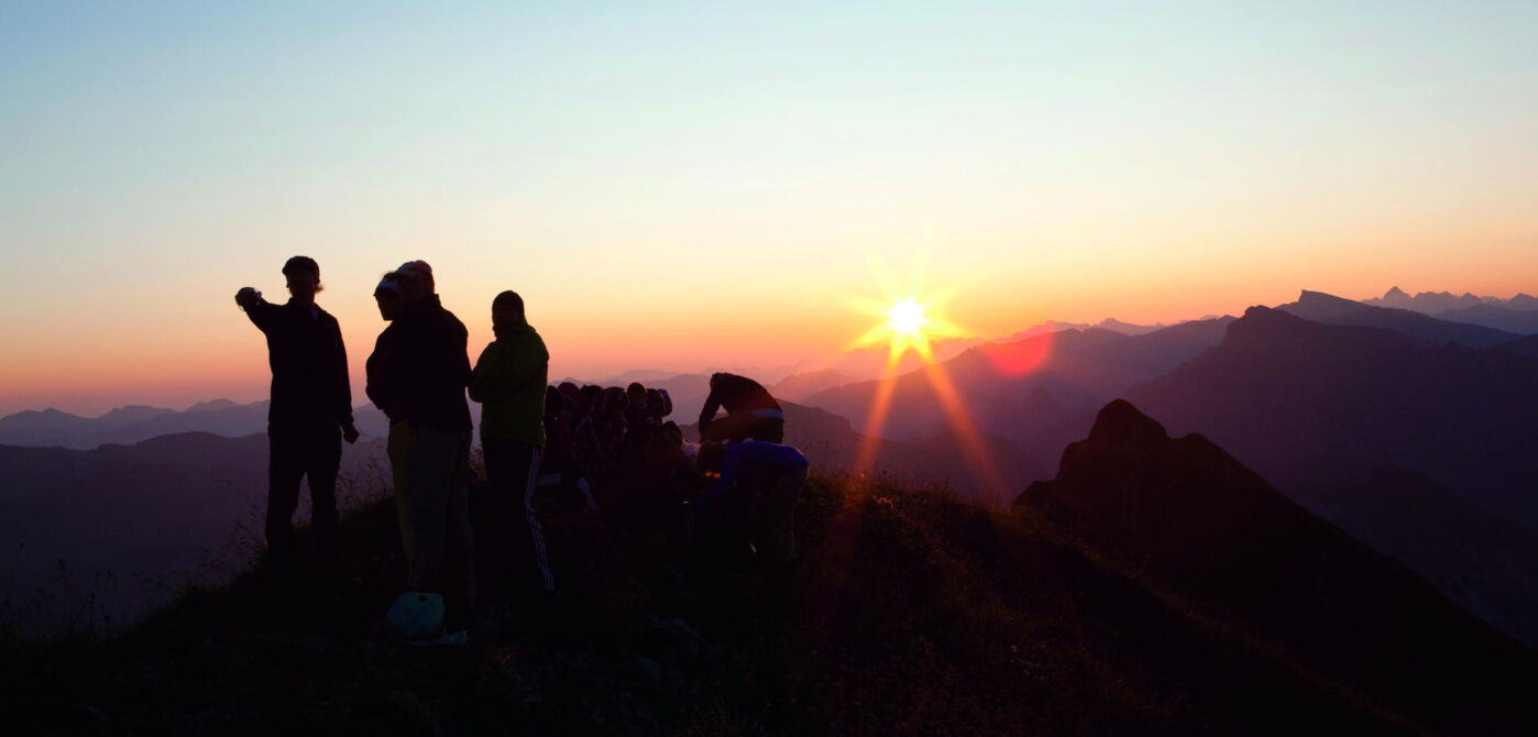 Sonnenuntergang über Damüls