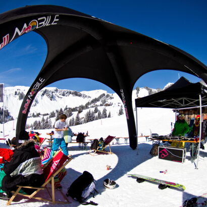 Snowboarden im Burton Snowpark